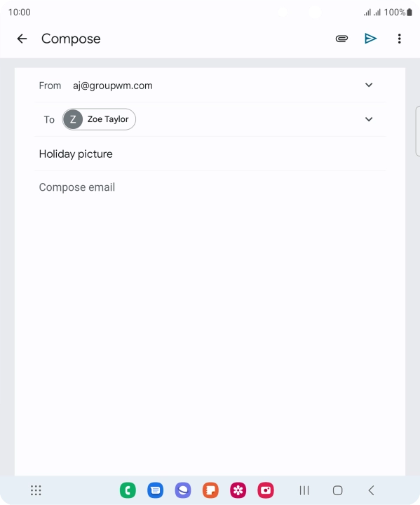 Press the text input field.