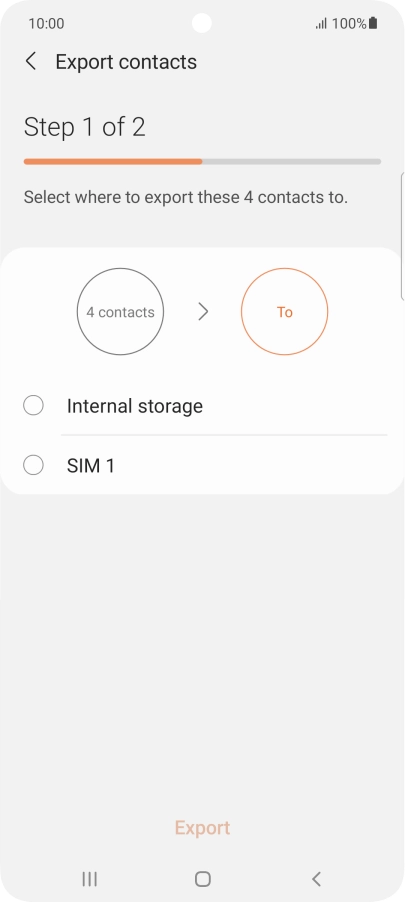 Press the name of the SIM.