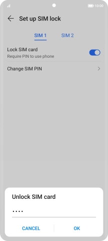 Key in your PIN and press OK.