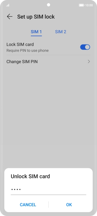 Key in your PIN and press OK.