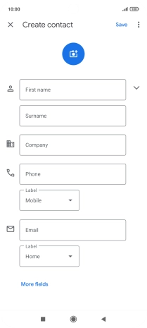 Press First name and key in the required first name.