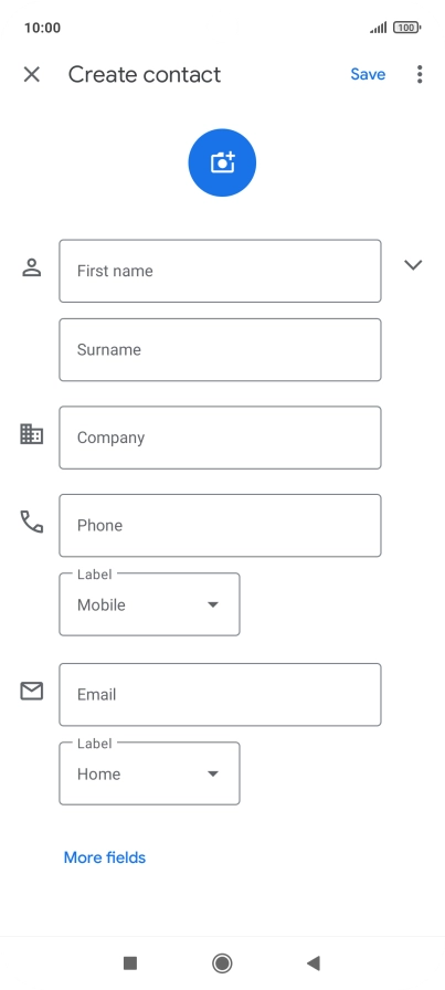 Press First name and key in the required first name.