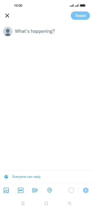 Press the text input field.