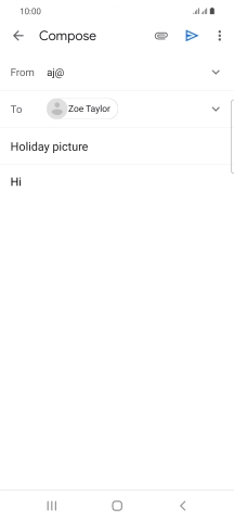Write the required text and press the send icon.