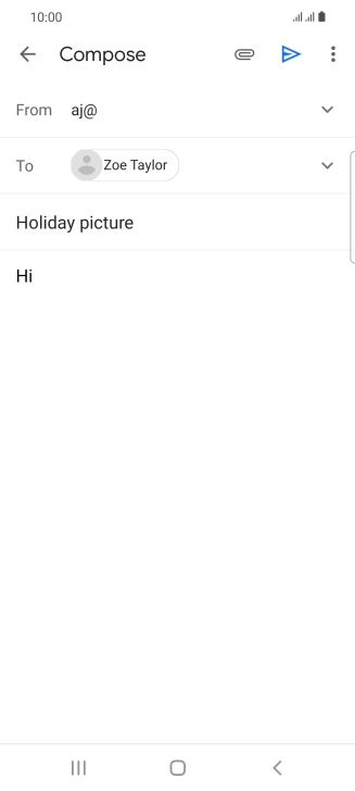 Write the required text and press the send icon.