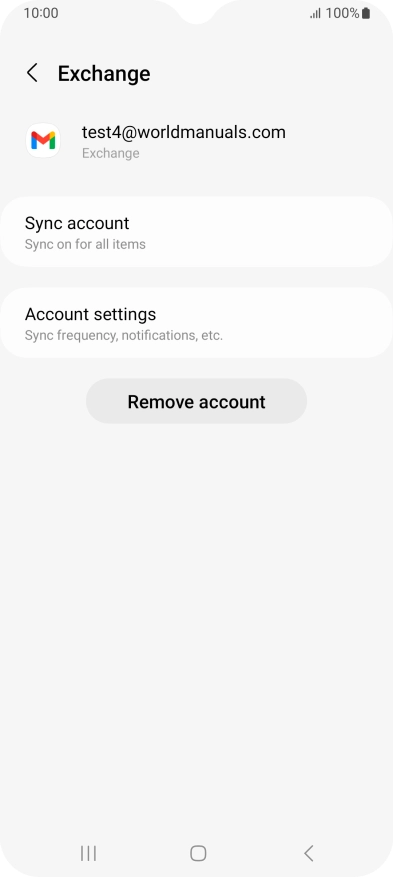 Press Remove account.