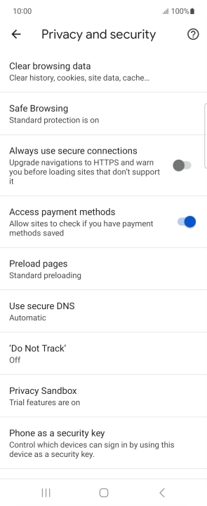 Press Clear browsing data.