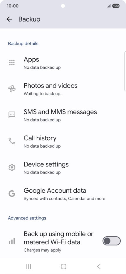 Press the indicator next to 