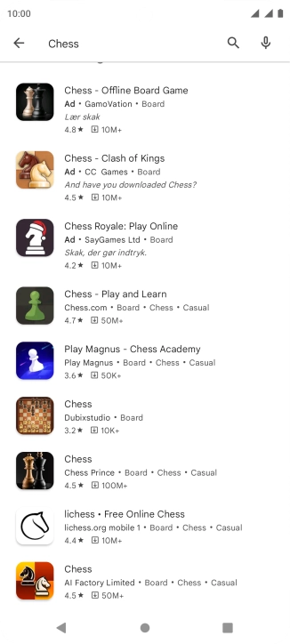 Press the required app.