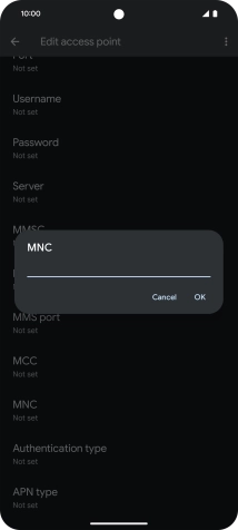 Key in 15 and press OK.