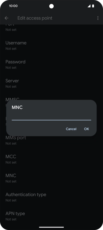 Key in 15 and press OK.