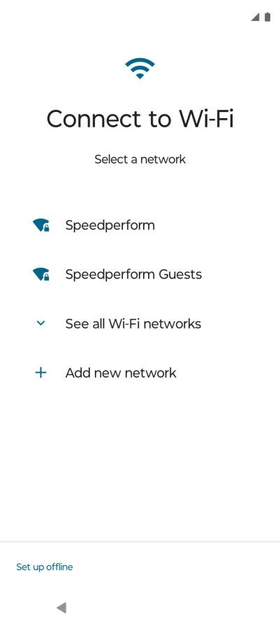 Press the required Wi-Fi network.
