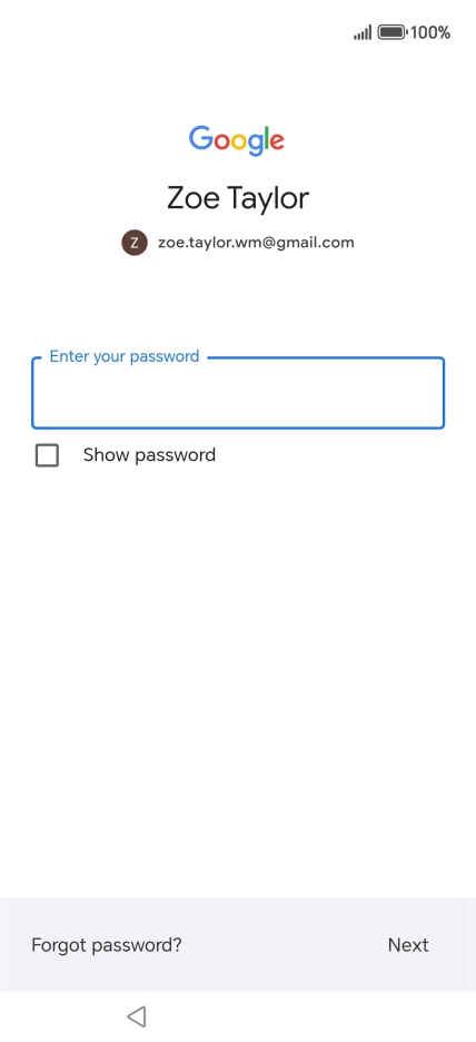 Press the field below 