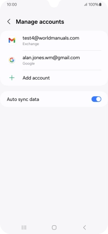 Press the required email account. Press the required email account.