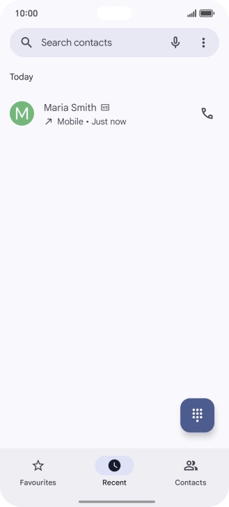 Press and hold the required number.