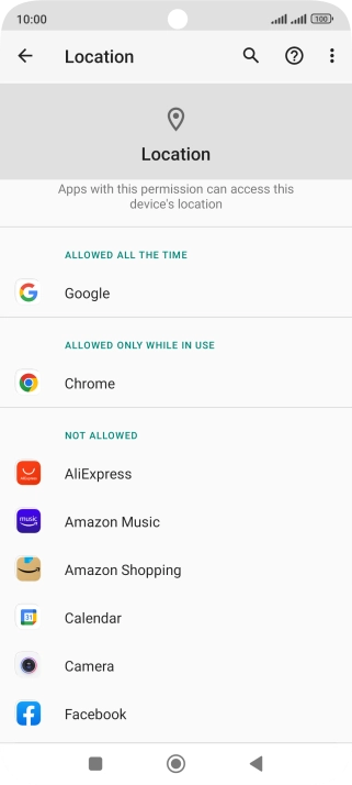 Press the required app.