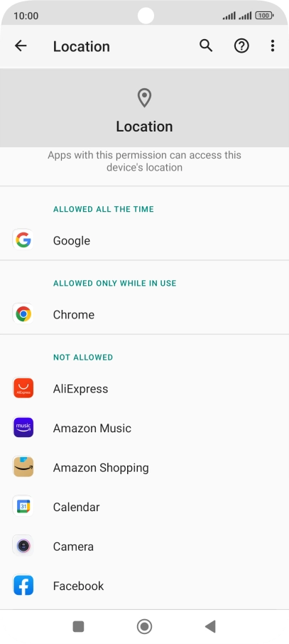 Press the required app.