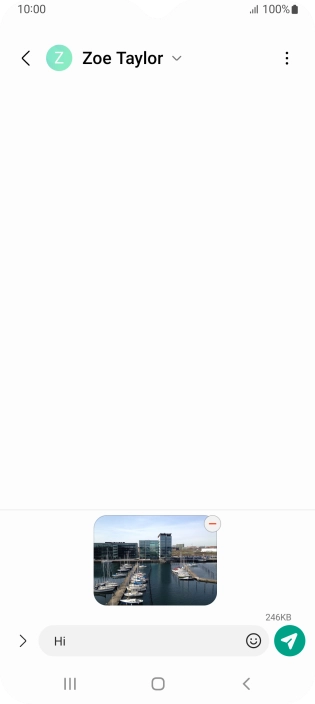 Press the send icon. Press the send icon.