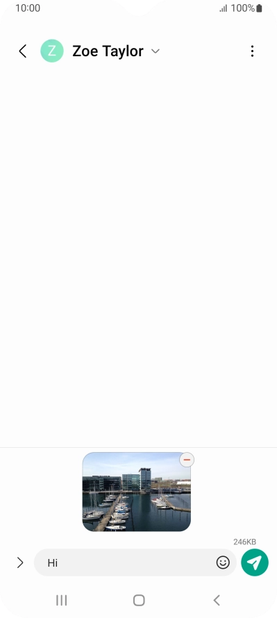 Press the send icon. Press the send icon.