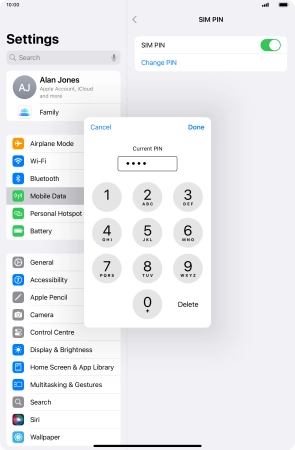 Key in your current PIN and press Done.