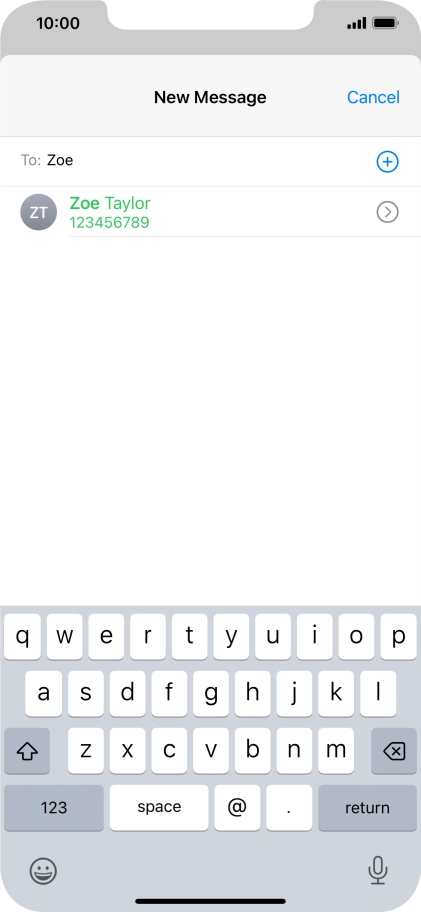 Press the required contact.