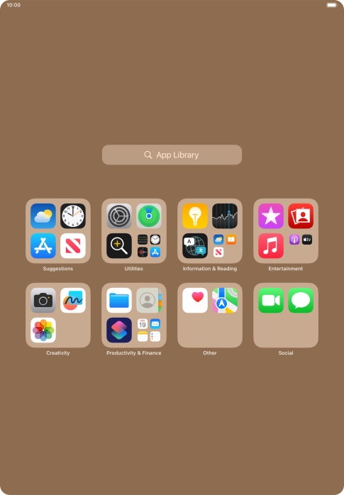 Press the required app.