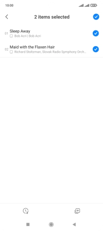 Press the required audio files  to select them.