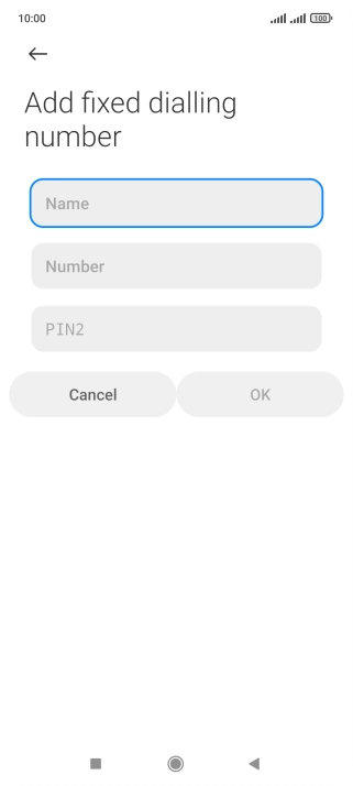 Press Name and key in the required name. Press Name and key in the required name.