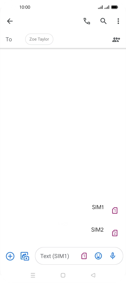 Press the required SIM.