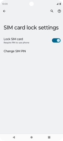 Press Change SIM PIN.