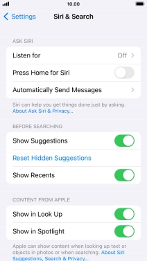 Press the indicator next to 