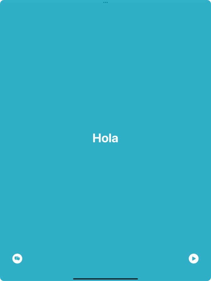 Press the split view icon to go back to display of both languages.