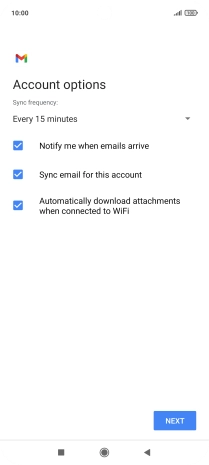 If this screen is displayed, you email account has been recognised and set up automatically. Follow the instructions on the screen to key in more information and finish setting up your phone. If this screen is displayed, you email account has been recognised and set up automatically. Follow the instructions on the screen to key in more information and finish setting up your phone.
