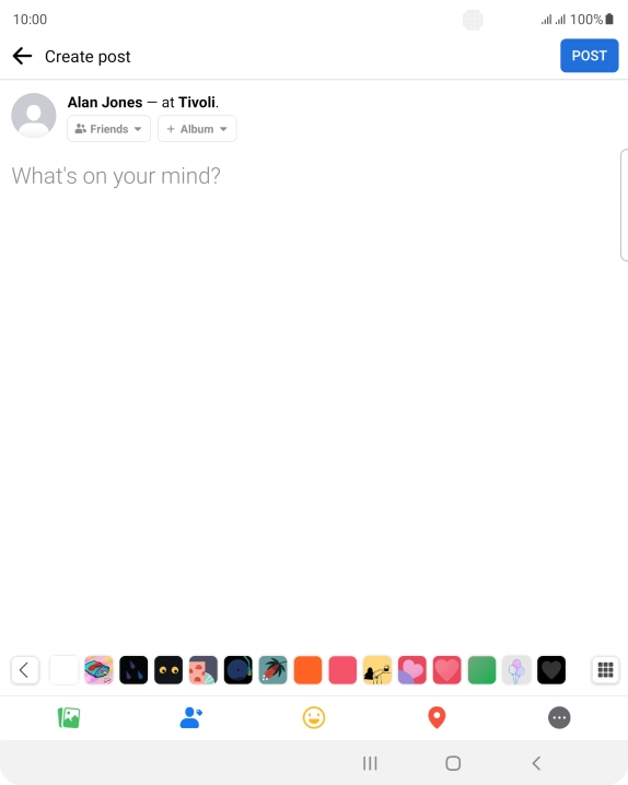 Press the text input field.