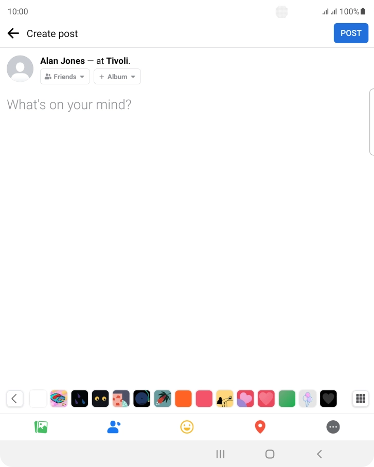 Press the text input field.