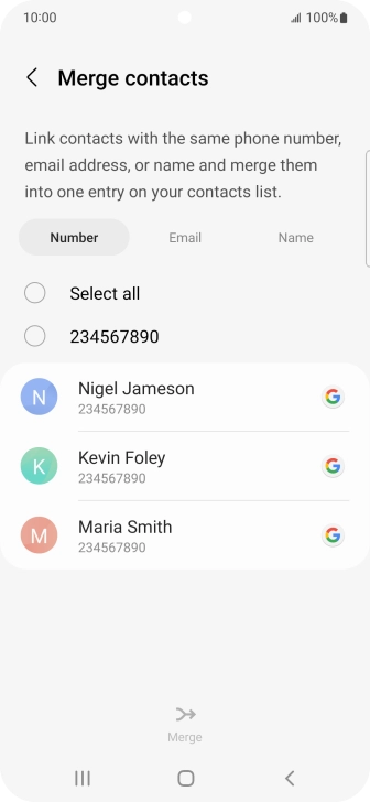 Press the field next to the required number. Press the field next to the required number.