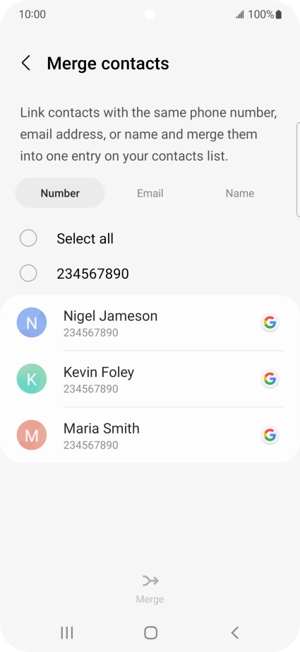 Press the field next to the required number. Press the field next to the required number.