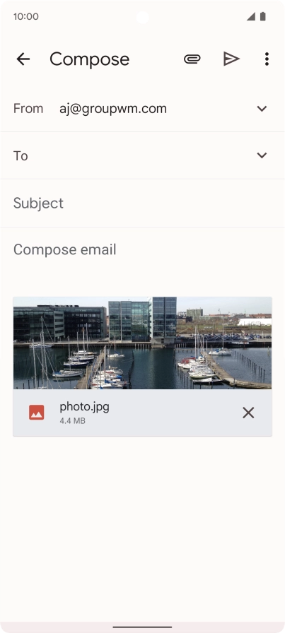Press To and key in the first letters of the recipient's name.