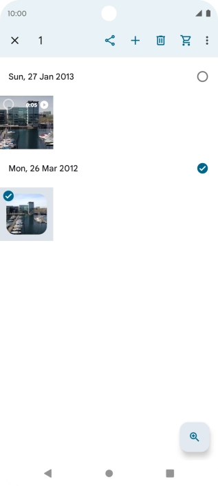 Press the required pictures or videos.