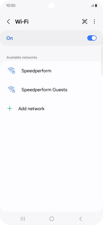 Press the required Wi-Fi network.
