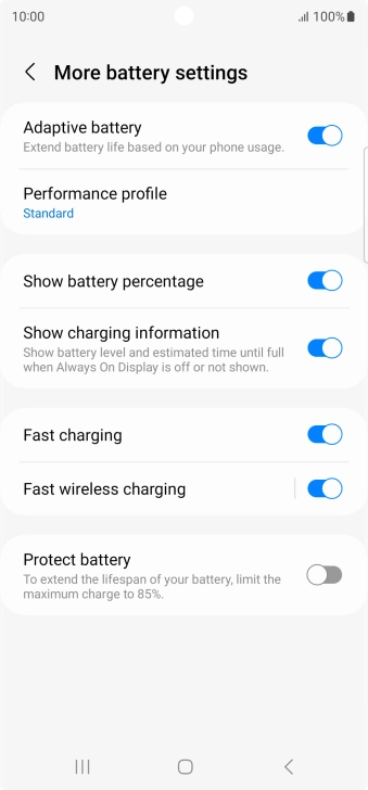 Press the indicator next to 