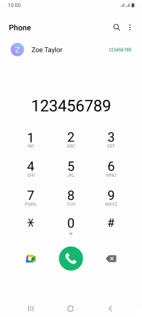 Key in the required number and press the call icon.