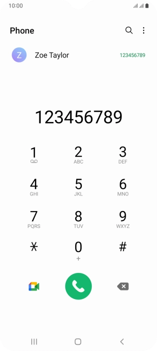 Key in the required number and press the call icon.
