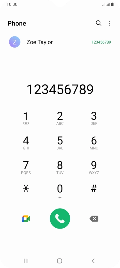 Key in the required number and press the call icon.