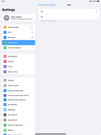 Press the required network mode. Press the required network mode.