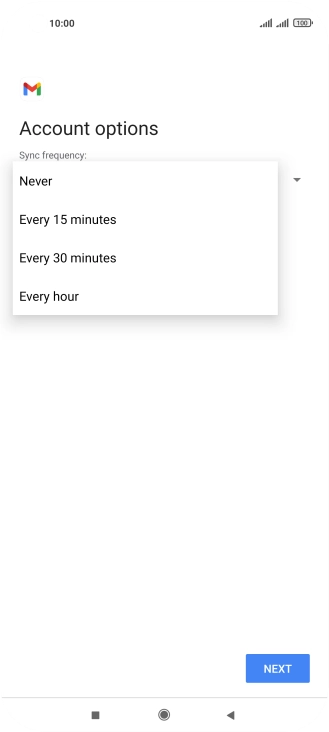 Press the required setting. Press the required setting.
