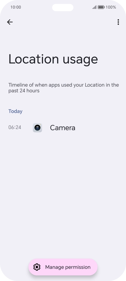 The total app activity for the selected phone function is displayed.