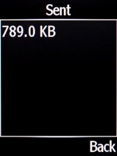 The outgoing data usage is displayed. The outgoing data usage is displayed.