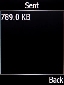 The outgoing data usage is displayed. The outgoing data usage is displayed.