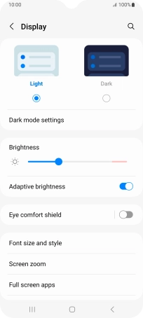 Press the indicator next to 